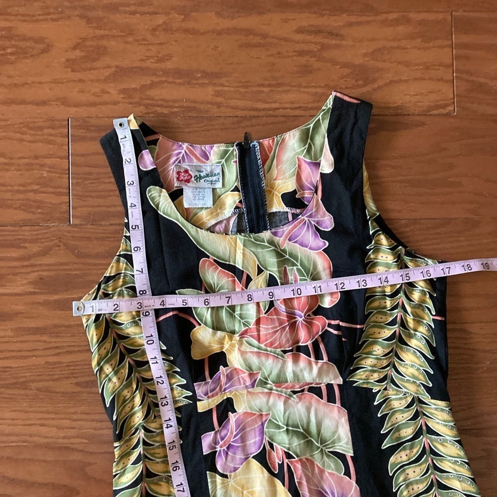 Vintage Hawaiian Maxi Dress, Tropical Print, Hilo Hattie’s Size 10 1990’s - Picture 10 of 13
